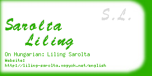 sarolta liling business card
